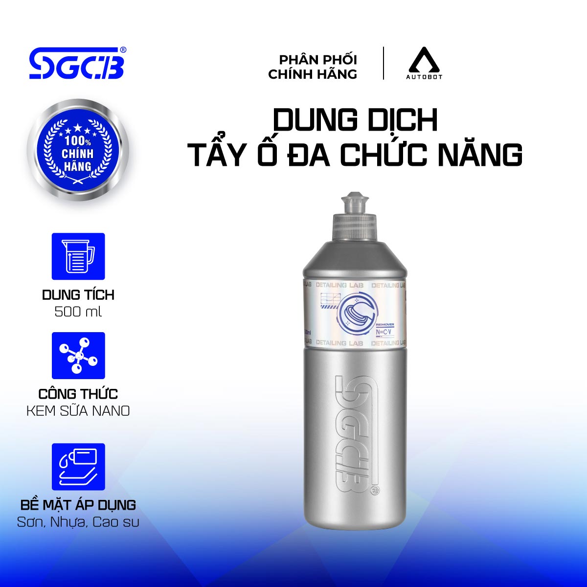 Dung dịch tẩy ố chrome xe ô tô đa chức năng SGCB