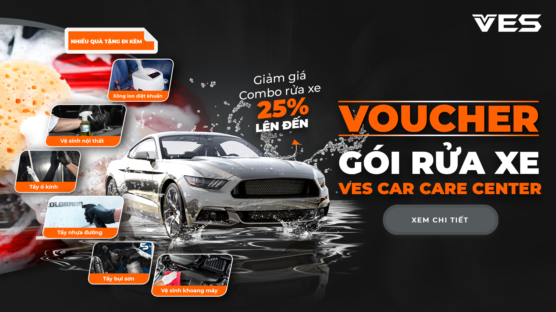 Voucher gói rửa xe ưu đãi VES Car Care Center