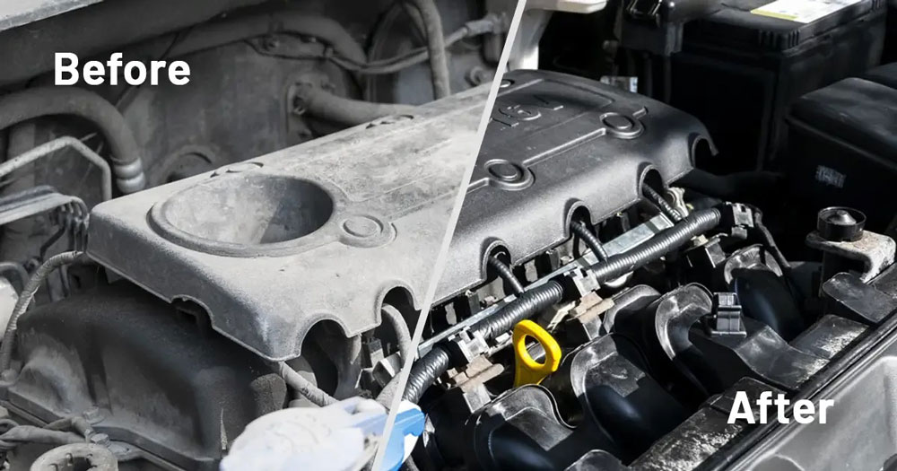 Vệ sinh khoang máy xe ô tô định kỳ giúp tăng tuổi thọ của xe
