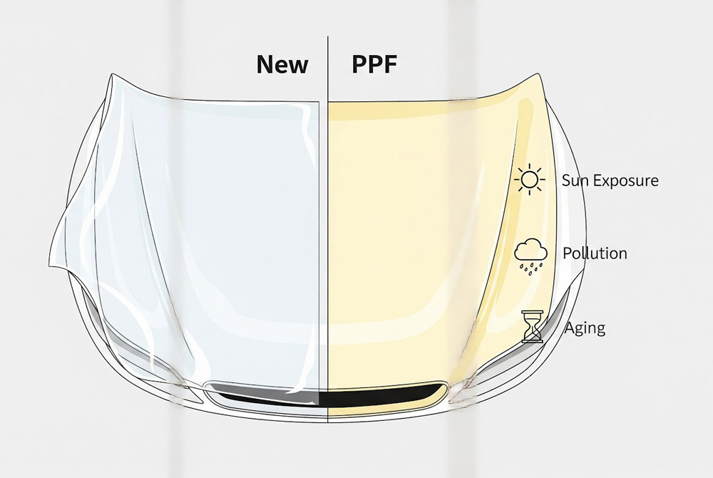 PPF bị ố vàng
